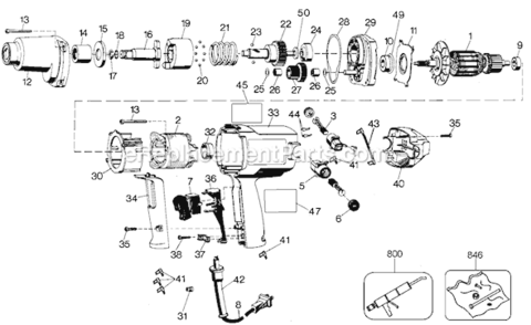 Page A Diagram and Parts List for Type 100 Black and Decker
